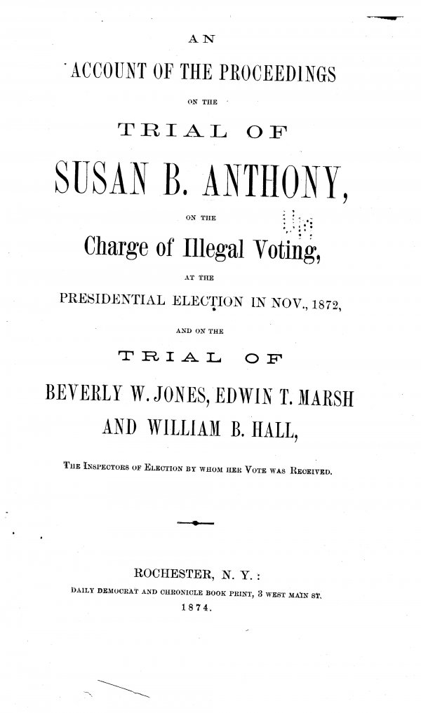 Trial of Susan B. Anthony