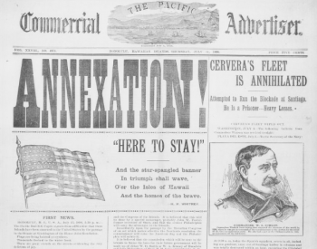 Annexation newspaper article. From the Library of Congress