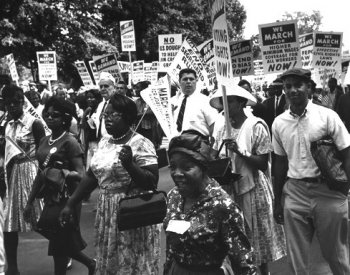 Image: Photo of the Civil Rights March on Washington taken August 28, 1963. From the National Archives.