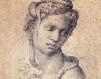 Image: Drawing of Cleopatra made by Michelangelo between 1533 and 1534. From the Wikimedia Commons.