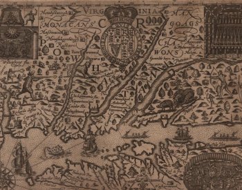 Image: Map of Virginia and Maryland by Gerhard Mercator, 1636. From the Bill Lane Center for the American West.Image: Map of Virginia and Maryland by Gerhard Mercator, 1636. From the John Carter Brown Library.