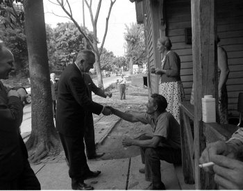 Image: Photo from President Johnson's poverty tour taken by Cecil Saughton in 1964. From the Wikimedia Commons.